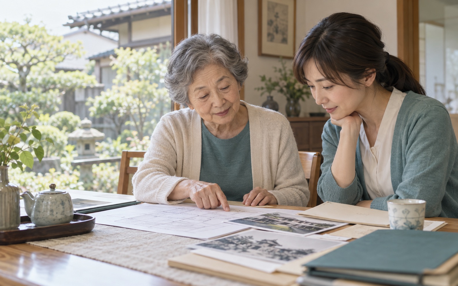 相続した不動産の売却に関わる様子